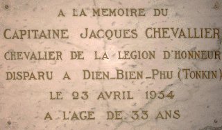 Plaque posée dans la chapelle du château d'Olonzac