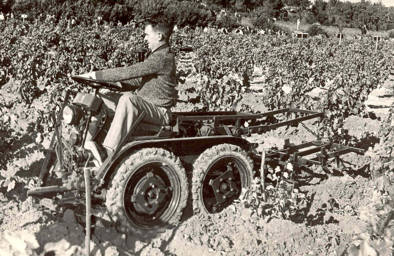 le vigneron sur pneus à Lavalette en 1954